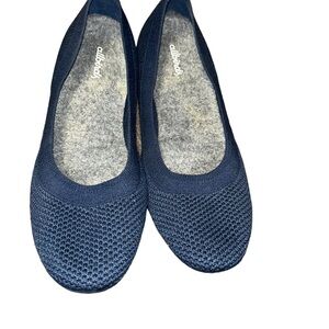 Allbirds Tree Breezers Blue Knit Ballet Flats Women's Shoes Size 9 Slip On